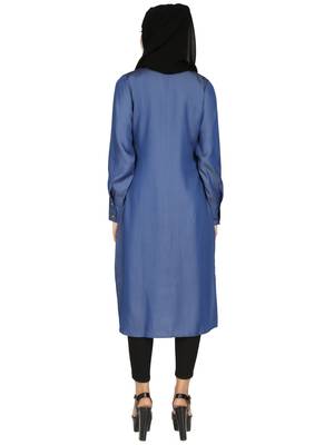 Full sleeves denim kurti  6
