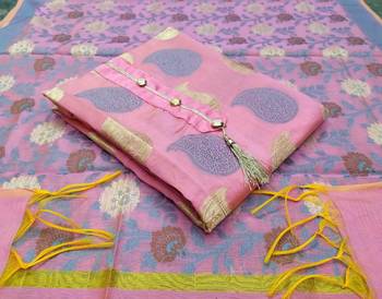 Light-pink jacquard salwar 1