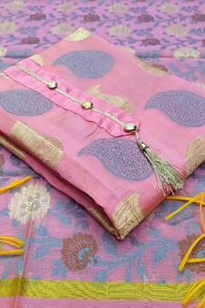 Light-pink jacquard  salwar