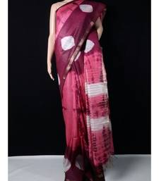 multicolor Cotton tie and dye handloom saree with blouse