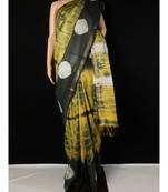 multicolor Cotton tie and dye handloom saree with blouse