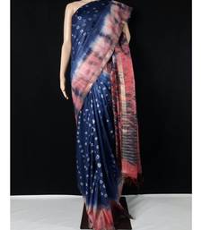 multicolor Cotton tie and dye handloom saree with blouse