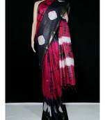multicolor Cotton tie and dye handloom saree with blouse