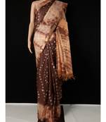 multicolor Cotton tie and dye handloom saree with blouse
