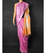multicolor Cotton tie and dye handloom saree with blouse