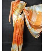 multicolor Cotton tie and dye handloom saree with blouse