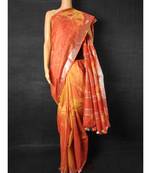 multicolor Cotton tie and dye handloom saree with blouse