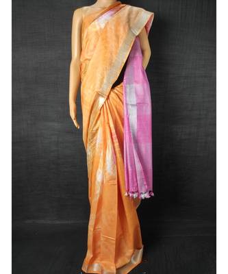 multicolor Cotton tie and dye handloom saree with blouse 1