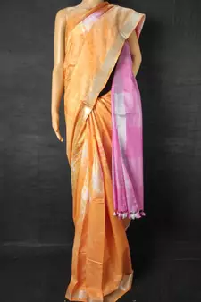 multicolor Cotton tie and dye handloom saree with blouse