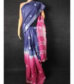 multicolor Cotton tie and dye handloom saree with blouse