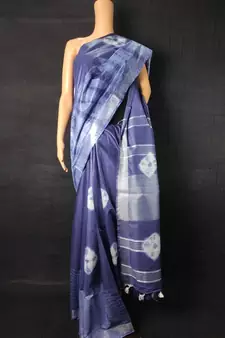 multicolor Cotton tie and dye handloom saree with blouse