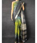 multicolor Cotton tie and dye handloom saree with blouse