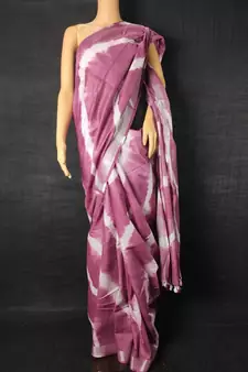 multicolor Cotton tie and dye handloom saree with blouse