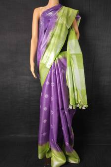 multicolor Cotton tie and dye handloom saree with blouse