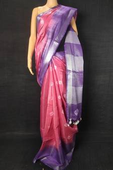 multicolor Cotton tie and dye handloom saree with blouse