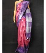 multicolor Cotton tie and dye handloom saree with blouse
