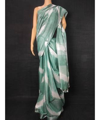 multicolor Cotton tie and dye handloom saree with blouse 1