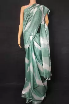 multicolor Cotton tie and dye handloom saree with blouse
