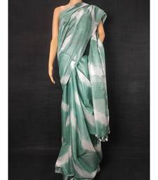 multicolor Cotton tie and dye handloom saree with blouse