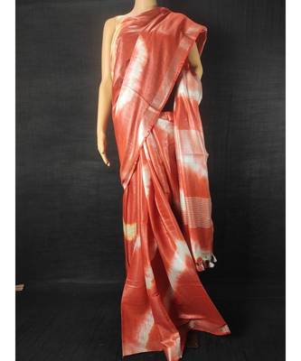 multicolor Cotton tie and dye handloom saree with blouse 1