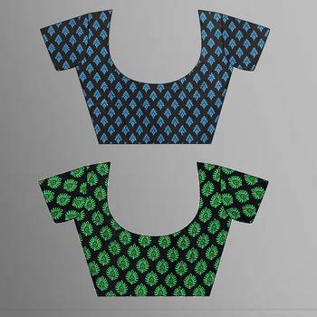 multicolor printed art silk saree with blouse combo pack of 2 saree 4