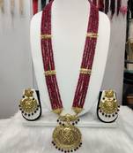 maroon pearl necklace-sets
