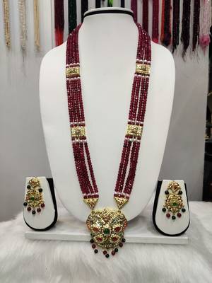 Maroon pearl necklace-sets 1