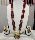 maroon pearl necklace-sets