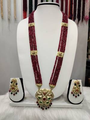 Maroon pearl necklace-sets 1