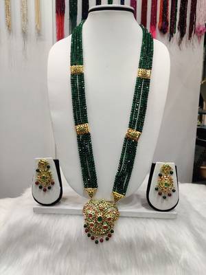 Green pearl necklace-sets 1
