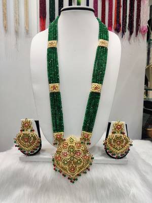 Green pearl necklace-sets 1