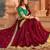 Maroon embroidered georgette saree with blouse