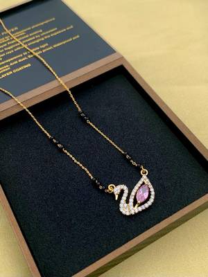 Pink diamond mangalsutra 1