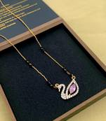 Pink diamond mangalsutra