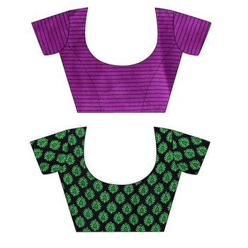 multicolor printed art silk saree with blouse combo pack of 2 saree 4