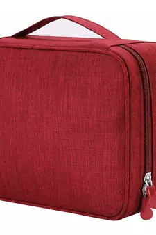 Atorakushon    Electronics Accessories Organizer Bag Carry Gadget Travel Case for Portable Zippered Pouch Red pack of 1
