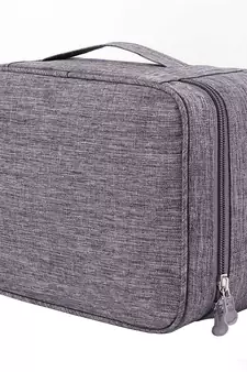 Atorakushon    Electronics Accessories Organizer Bag Carry Gadget Travel Case for Portable Zippered Pouch Grey pack of 1