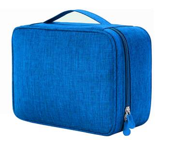 Atorakushon    Electronics Accessories Organizer Bag Carry Gadget Travel Case for Portable Zippered Pouch Blue pack of 1 2