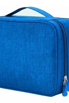 Atorakushon    Electronics Accessories Organizer Bag Carry Gadget Travel Case for Portable Zippered Pouch Blue pack of 1