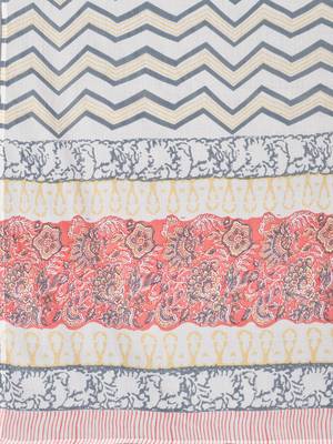 Women's Printed & lace Work Straight Cotton Pink Kurta With Pant & Dupatta 7