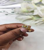 Traditional White Stone Nose Stud Nath with Pearls for Girls/Women