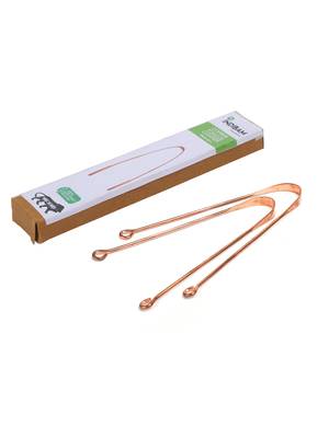 INDIBAM's Copper Tongue cleaners | Pack of 2 | Best remedy for bad breath | Flexible handle with comfortable grip. 1