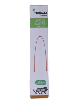 INDIBAM's Copper Tongue cleaners | Pack of 2 | Best remedy for bad breath | Flexible handle with comfortable grip. 2