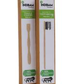 INDIBAM's includes 2 Pcs Charcoal activated black bristles toothbrushes & 2 Pcs Neem wood tongue scrapers