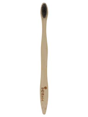 INDIBAM's includes 2 Pcs Charcoal activated black bristles toothbrushes & 2 Pcs Neem wood tongue scrapers 3
