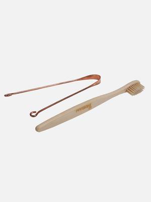 INDIBAM's includes 2 Pcs compostable brown bristles toothbrushes & 99.9% Pure Copper tongue scrapers. 7