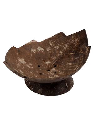 INDIBAM's Natural Body Scrubber 4 Pieces of Loofah Sponges for Bathing and 2 Pcs Upcycled coconut shell soap tray 5