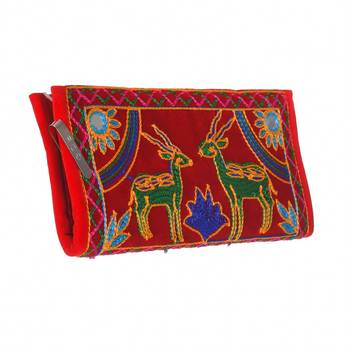 LeeRooy Multicolor velvet Clutch  For Women 2
