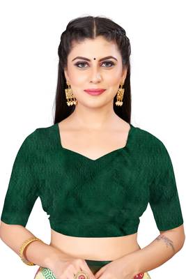 Rani Pink Colour Jacquard Soft Silk Saree WIth Blouse 3