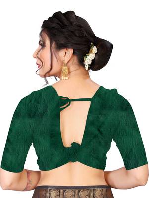 Rani Pink Colour Jacquard Soft Silk Saree WIth Blouse 4